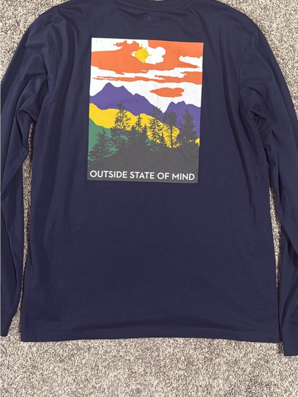 Merrell Long Sleeve Graphic Mountain Print Tee